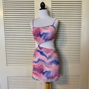 Bailey Rose NWOT Watercolor Side Knot Mini Dress